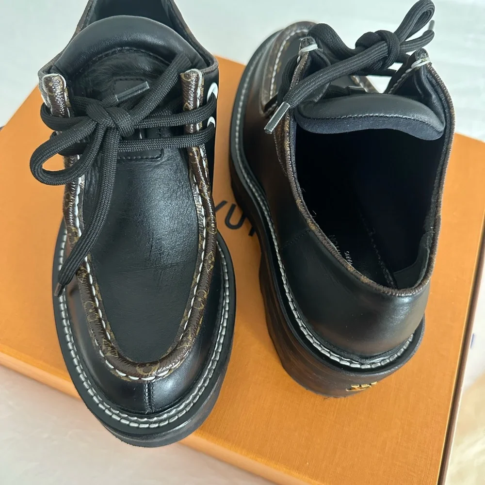 Louis Vuitton Beaubourg Platform Derby Shoes size 38 - Picture 5 of 12